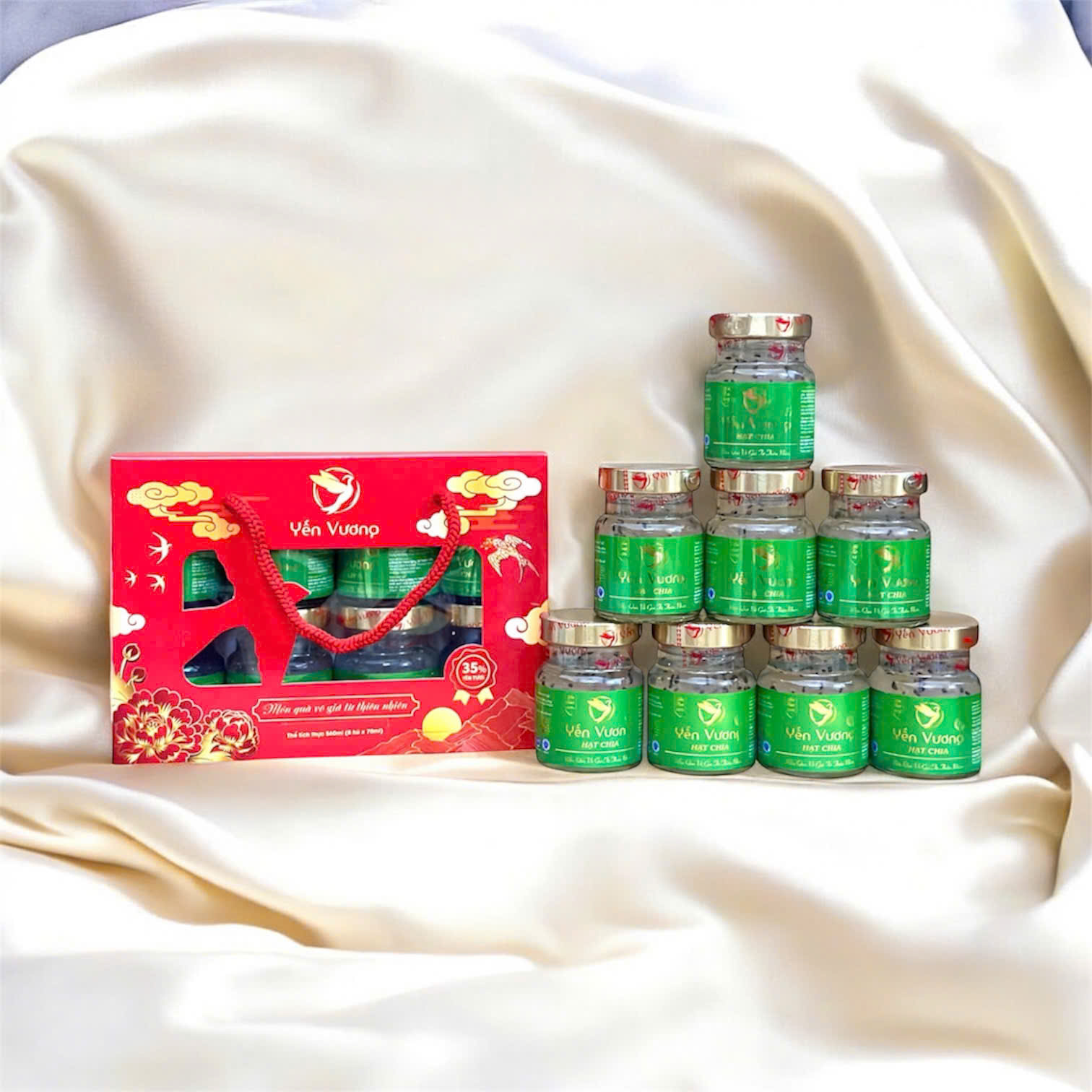 Lốc 8 hũ yến Vương 70ml Hạt Chia&nbsp;